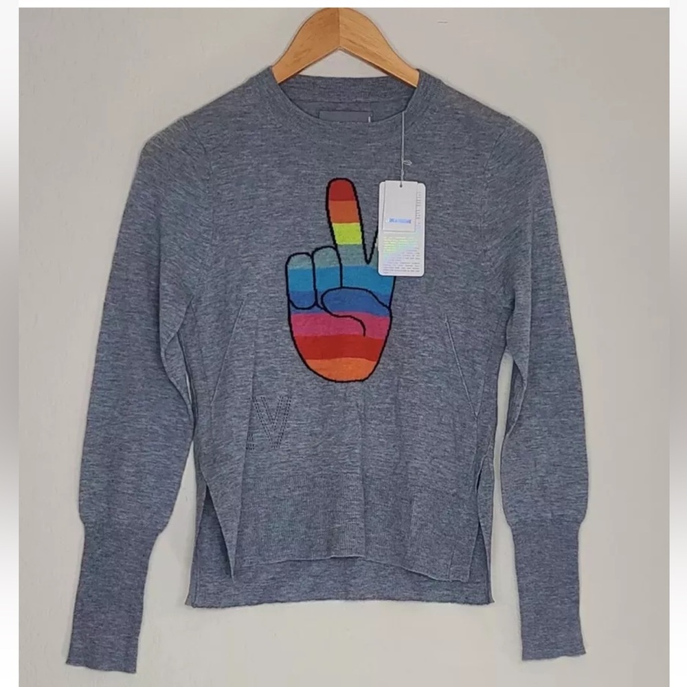 Zadig & Voltaire Liruius Peace Cashmere Sweater Size XS Womens NEW